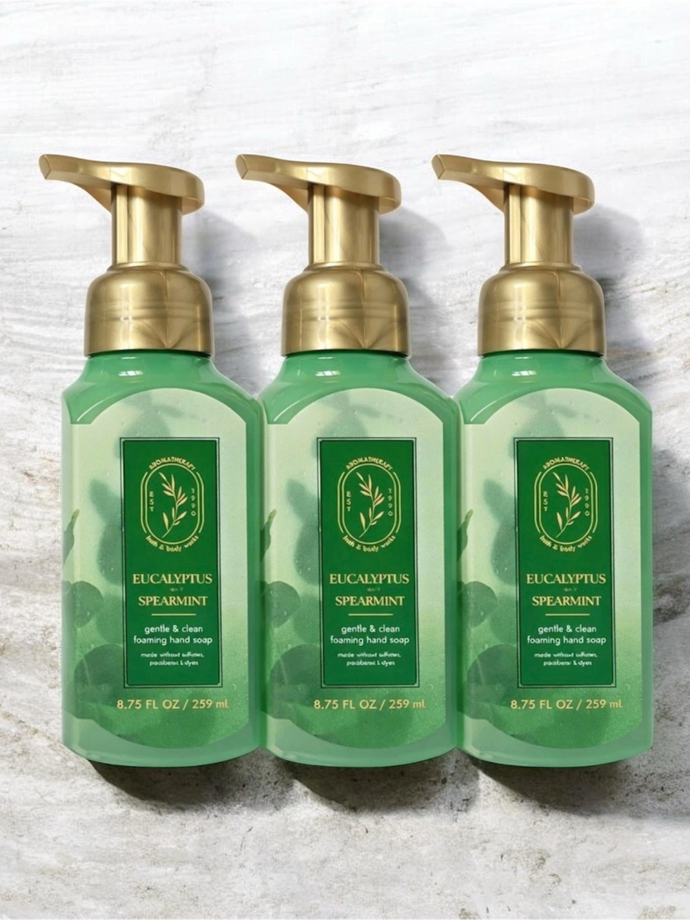 Bath & Body Works Eucalyptus Spearmint Foaming Hand Soap 8.75oz. - (3-Pack) NEW